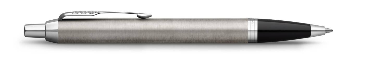 Długopis Parker IM ESSENTIAL STAINLESS STEEL CT 2150841 (pudełko z zawieszką) wkład M czarny